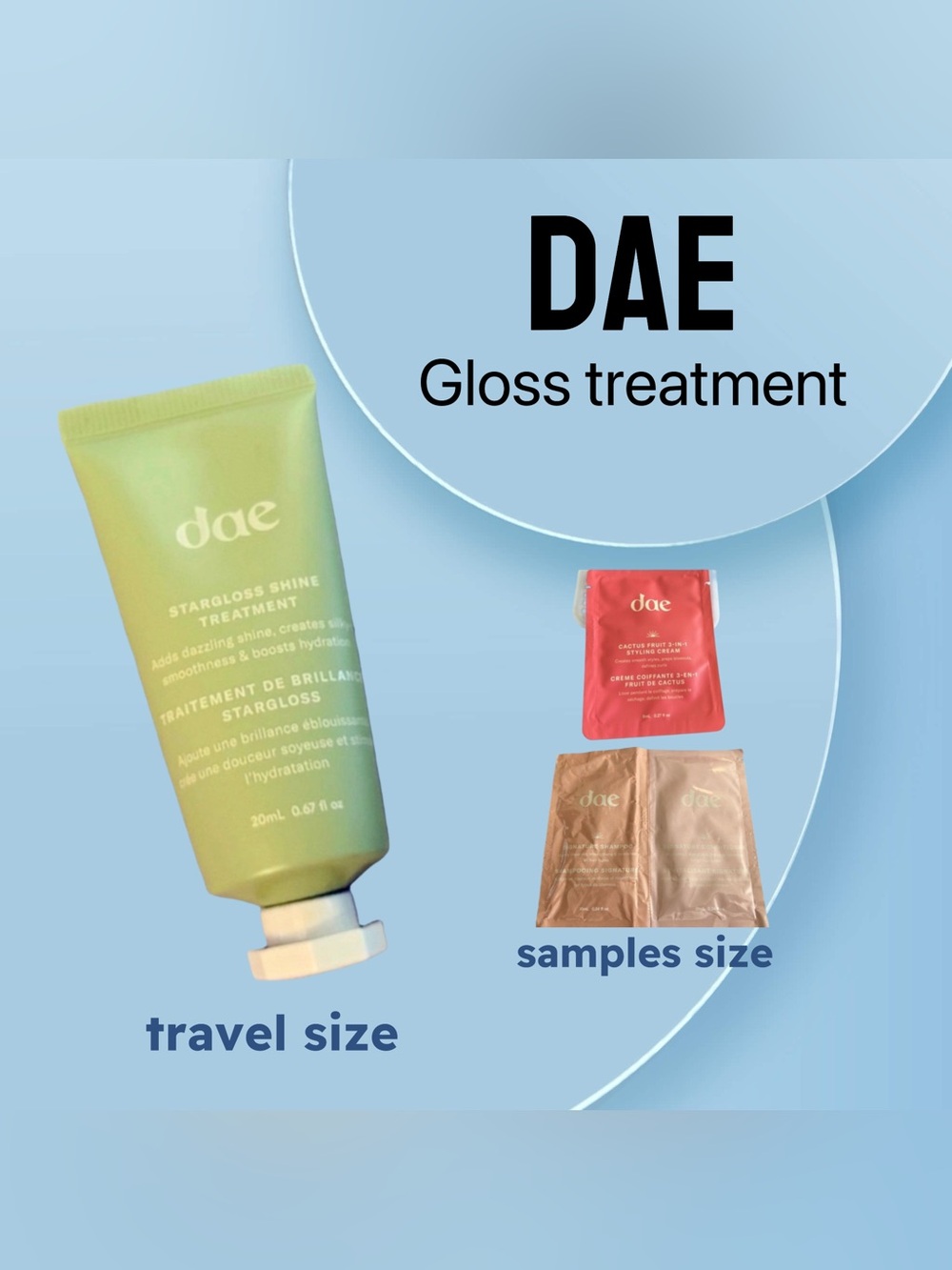 🇺🇸🆕NWOB DAE |TRAVEL| Smooth & Shine Hair Gloss Treatment + 3X samples included